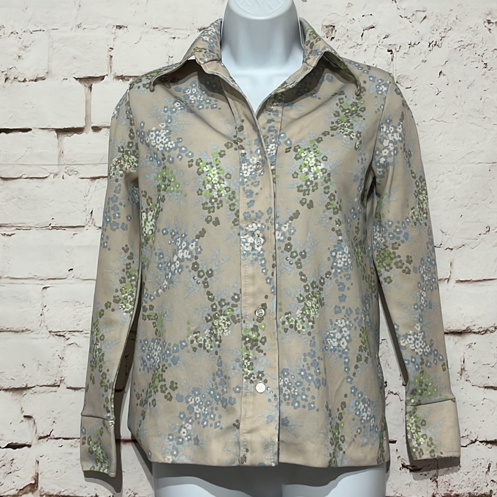 ✨VTG✨70s Polyester Disco Shirt, Size 8